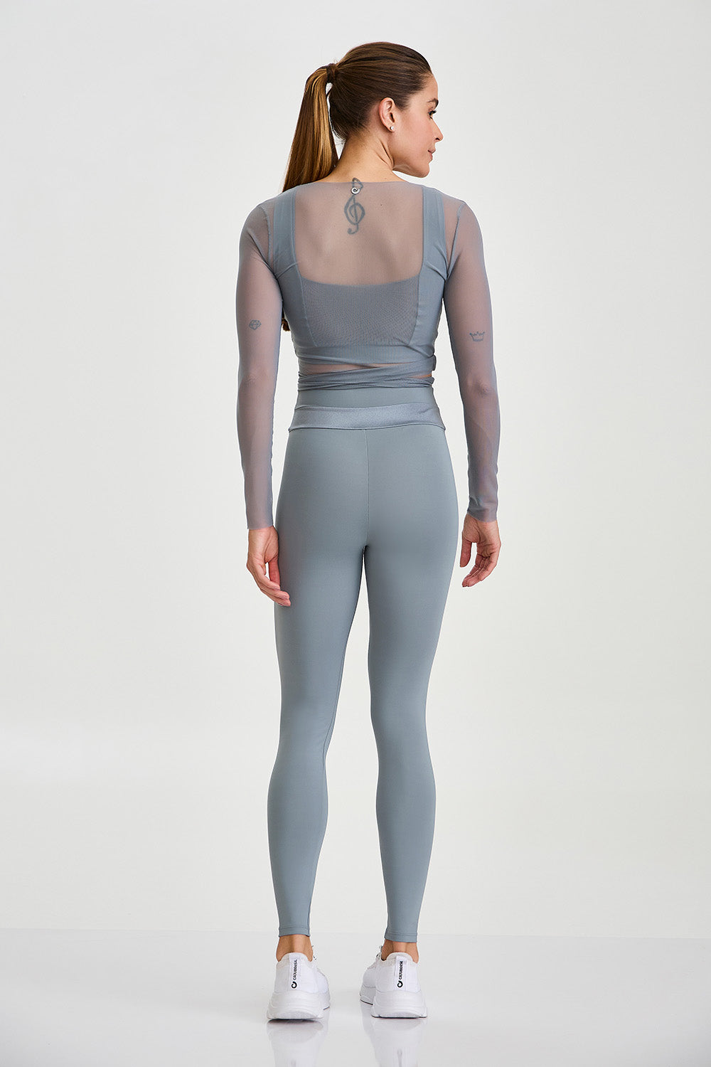 Wrap Mesh Top – Platinum Grey