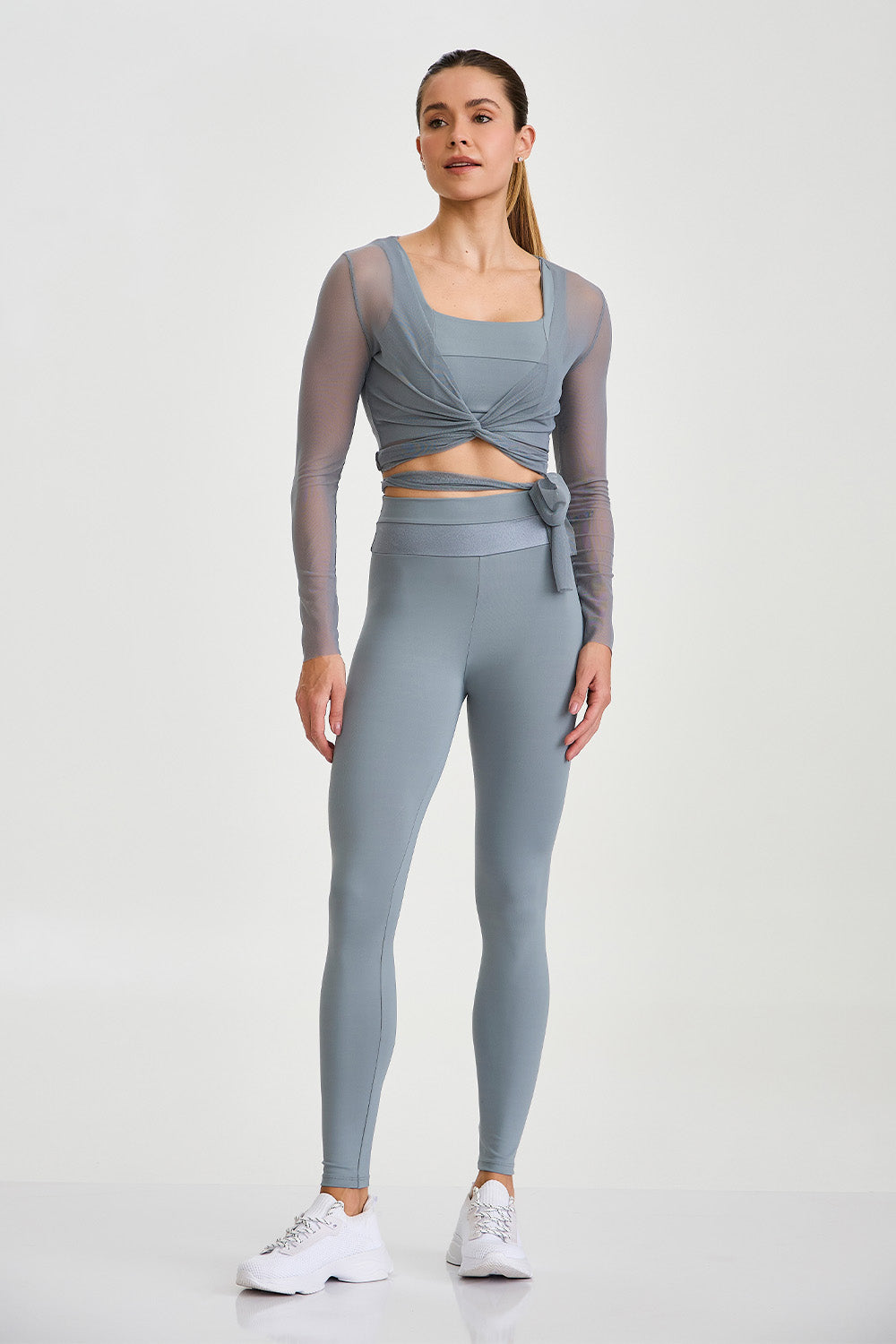 Wrap Mesh Top – Platinum Grey