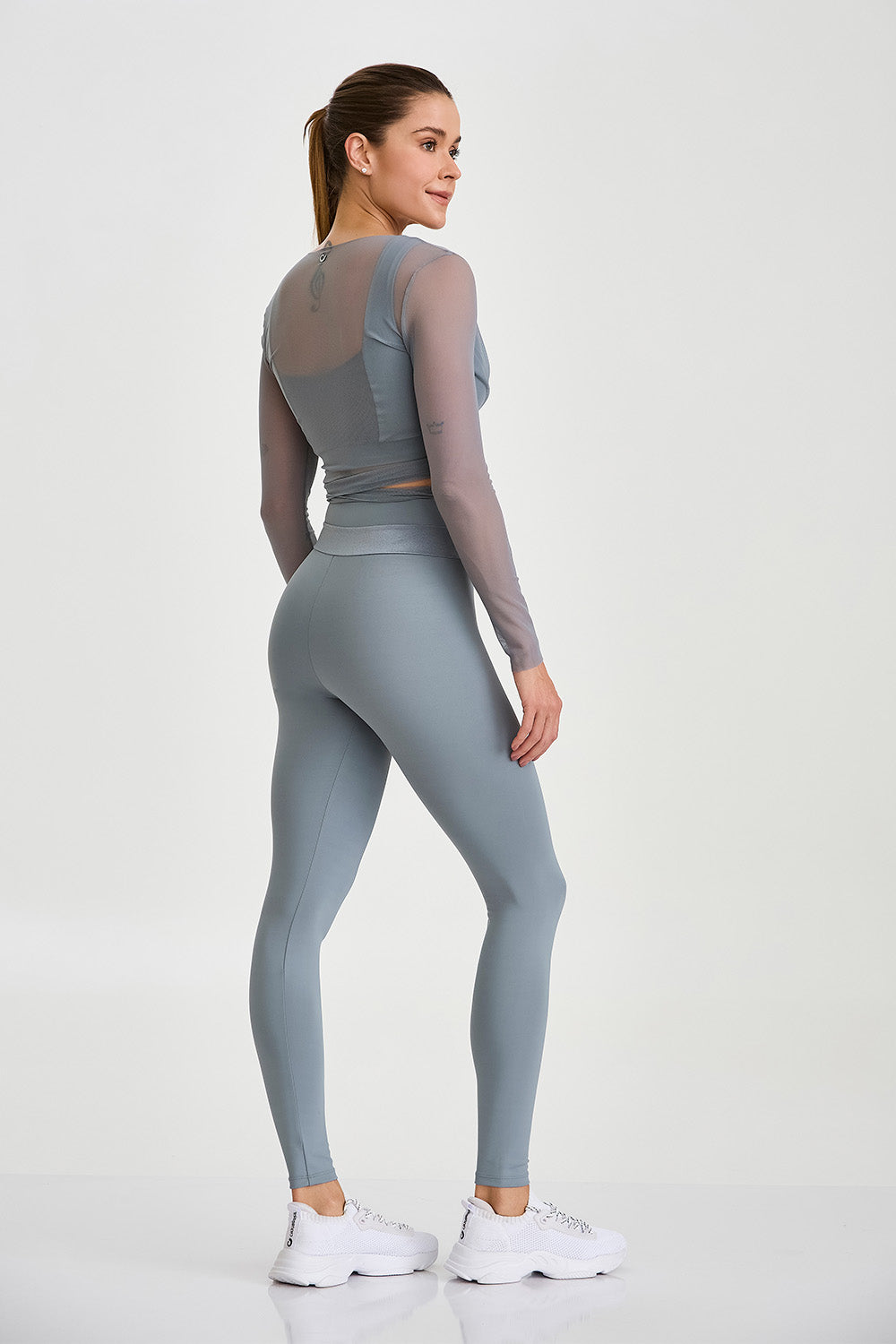 Wrap Mesh Top – Platinum Grey
