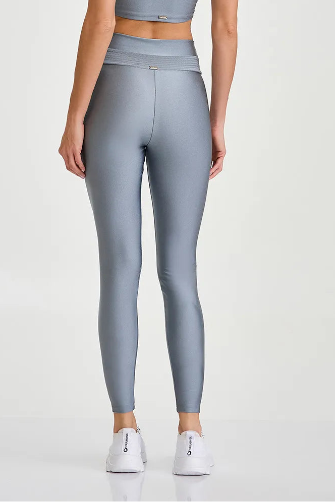 Atlanta Glow tights med markerad midja platinum