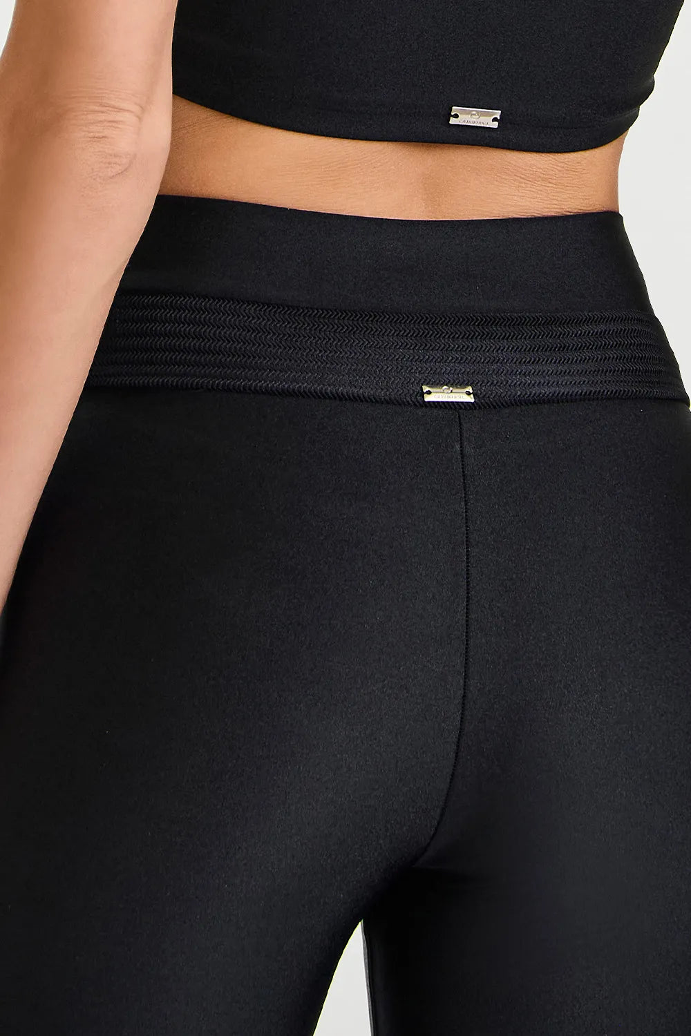 Atlanta Glow-tights med markerad midja svart